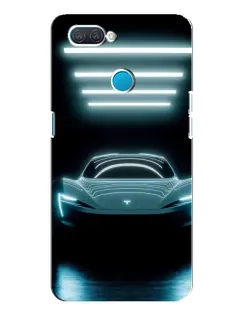 Чохол для OPPO A12 з картинкою «Tesla в неоні»