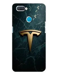 Чохол для OPPO A12 з картинкою «Мармурова Tesla Gold»