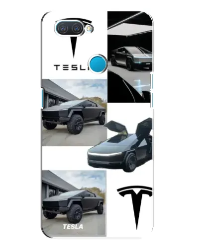 Чохол для OPPO A12 з картинкою «Колаж Cybertruck Tesla»