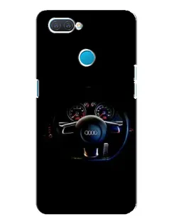 Чехол для OPPO A12 с картинкой «Салон Audi — руль»