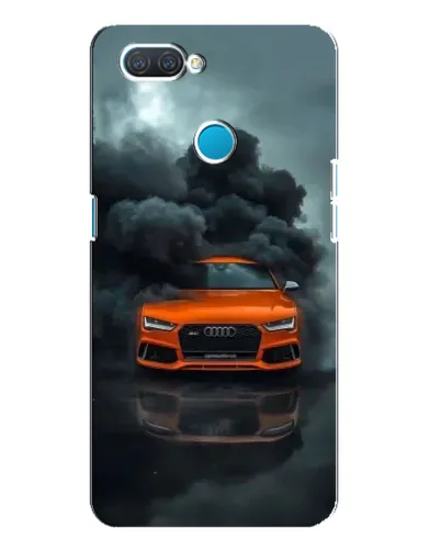 Чехол для OPPO A12 с картинкой «Audi в облаках дыма»