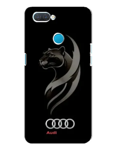 Чехол для OPPO A12 с картинкой «Графика — пантера и Audi»