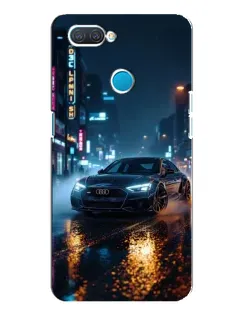 Чехол для OPPO A12 с картинкой «Ночной город и Audi»