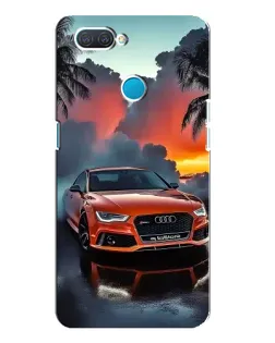 Чехол для OPPO A12 с картинкой «Audi — закат»
