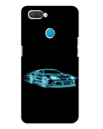 Чохол для OPPO A12 з картинкою «Неоновий контур Lamborghini»