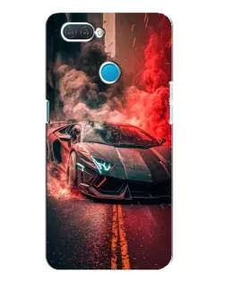 Чохол для OPPO A12 з картинкою «Lamborghini червоний дим»