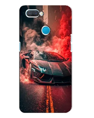 Чохол для OPPO A12 з картинкою «Lamborghini червоний дим»