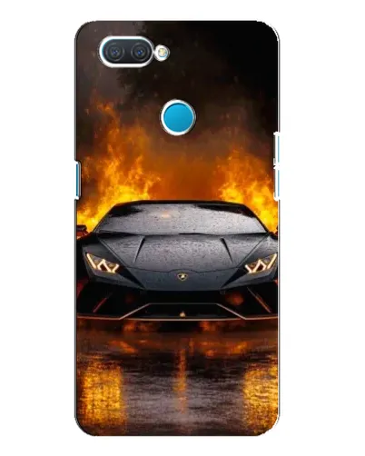 Чохол для OPPO A12 з картинкою «Lamborghini у вогні»