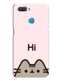Чехол для OPPO A12 с картинкой «Пушин говорит Hi» Чехол для OPPO A12 с картинкой «Пушин говорит Hi»