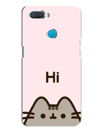 Чехол для OPPO A12 с картинкой «Пушин говорит Hi»