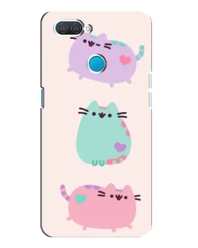 Чехол для OPPO A12 с картинкой «Pusheen трио»