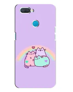 Чехол для OPPO A12 с картинкой «Радужные Пушины»