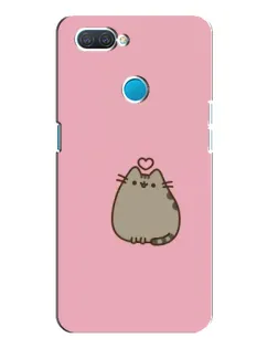 Чехол для OPPO A12 с картинкой «Pusheen сердце»