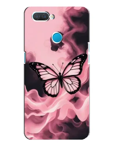 Чехол для OPPO A12 с картинкой «Бабочка в дыму»
