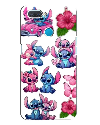 Чехол для OPPO A12 с картинкой «Стикеры Stitch и Angel»