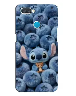 Чехол для OPPO A12 с картинкой «Стич и голубика» Чехол для OPPO A12 с картинкой «Стич и голубика»