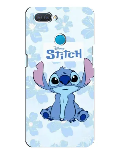 Чехол для OPPO A12 с картинкой «Stitch среди цветов»