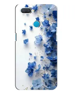 Чехол для OPPO A12 с картинкой «Голубой цветочный каскад»
