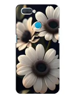Чехол для OPPO A12 с картинкой «Белые маргаритки макро»