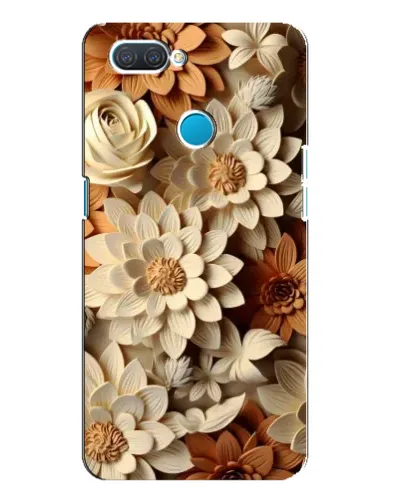 Чехол для OPPO A12 с картинкой «Бежевый флористический декор»