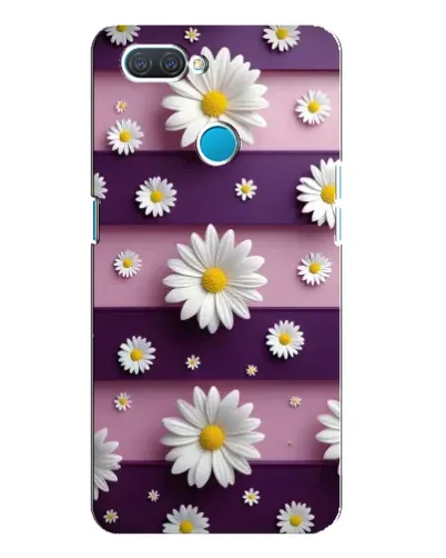 Чехол для OPPO A12 с картинкой «Ромашки на фиолетовом»