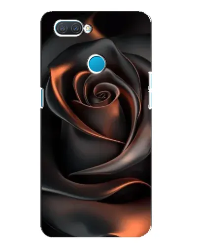 Чехол для OPPO A12 с картинкой «Шелковая черная роза»