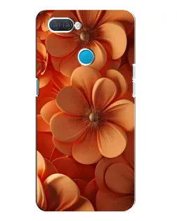 Чехол для OPPO A12 с картинкой «Оранжевый макро цветок»