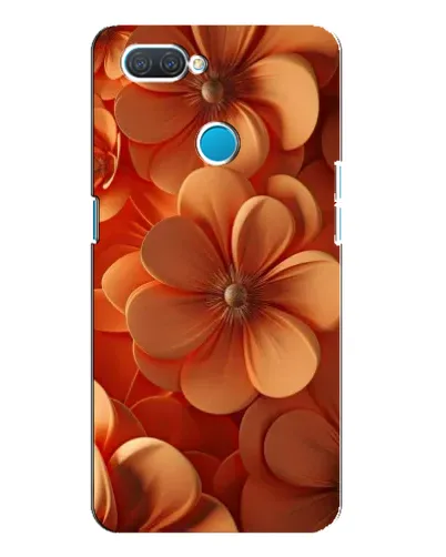 Чехол для OPPO A12 с картинкой «Оранжевый макро цветок»
