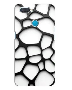 Чехол для OPPO A12 с картинкой «Белая объемная сетка»