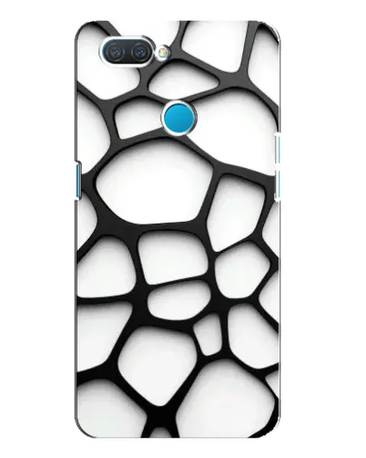 Чехол для OPPO A12 с картинкой «Белая объемная сетка»