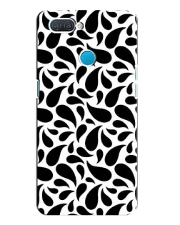 Чехол для OPPO A12 с картинкой «Контрастные черные капли»
