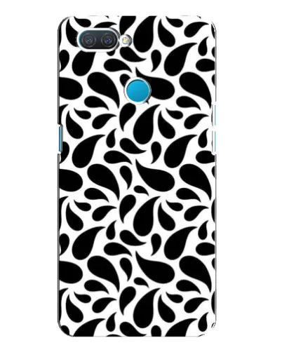 Чехол для OPPO A12 с картинкой «Контрастные черные капли»