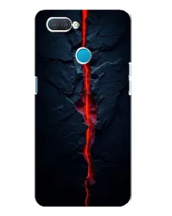 Чехол для OPPO A12 с картинкой «Kрасная лавовая трещина»