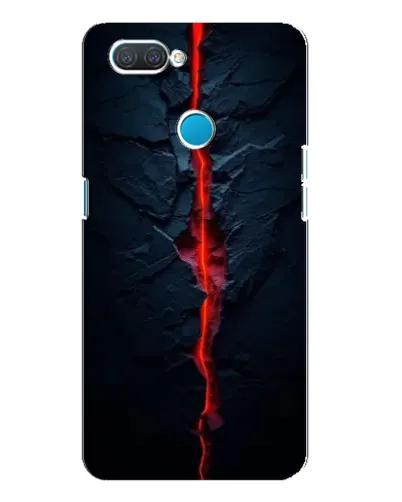 Чехол для OPPO A12 с картинкой «Kрасная лавовая трещина»