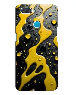Чехол для OPPO A12 с картинкой «Жидкое желтое золото»