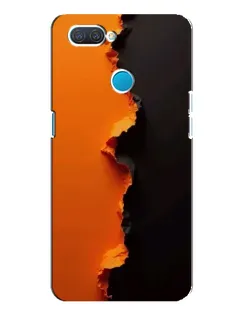 Чехол для OPPO A12 с картинкой «Оранжевый разлом»