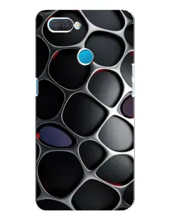 Чехол для OPPO A12 с картинкой «Объемная темная решетка»