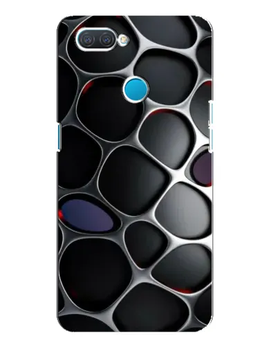 Чехол для OPPO A12 с картинкой «Объемная темная решетка»