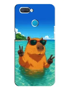Чехол для OPPO A12 с картинкой «Морская капибара»
