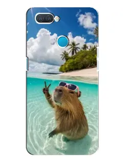 Чехол для OPPO A12 с картинкой «Капибара на море»