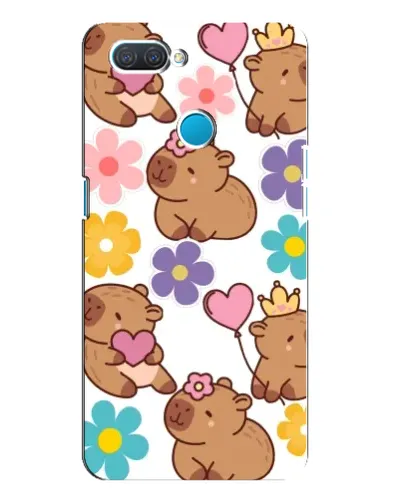 Чехол для OPPO A12 с картинкой «Цветочный паттерн капибар» Чехол для OPPO A12 с картинкой «Цветочный паттерн капибар»