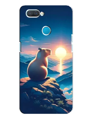 Чехол для OPPO A12 с картинкой «Закат солнца с капибарой» Чехол для OPPO A12 с картинкой «Закат солнца с капибарой»