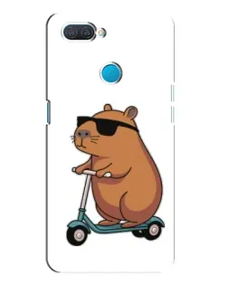 Чехол для OPPO A12 с картинкой «Капибара на самокате»