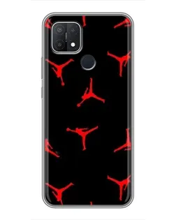 Чехол для OPPO A15 с картинкой «Jordan Red Pattern»