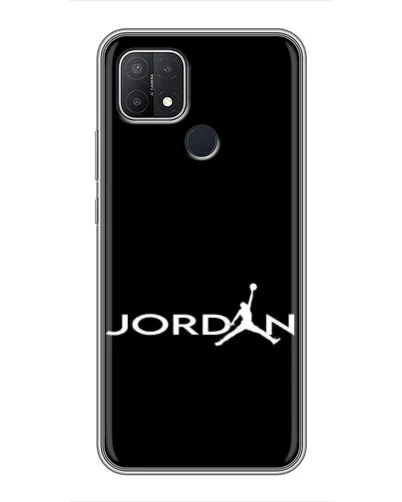 Чехол для OPPO A15 с картинкой «Jordan White Logo»