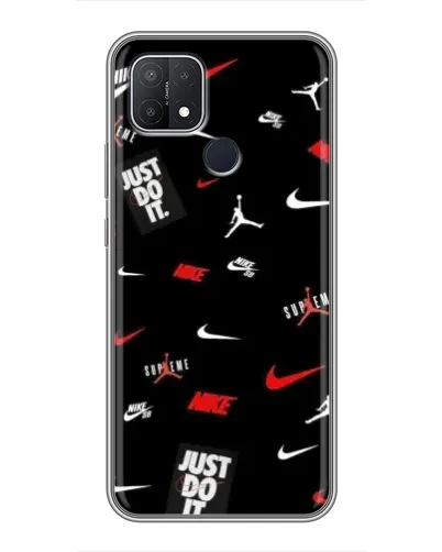 Чехол для OPPO A15 с картинкой «Nike Mix Pattern»