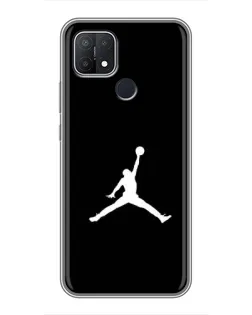 Чехол для OPPO A15 с картинкой «Jordan Silhouette» Чехол для OPPO A15 с картинкой «Jordan Silhouette»