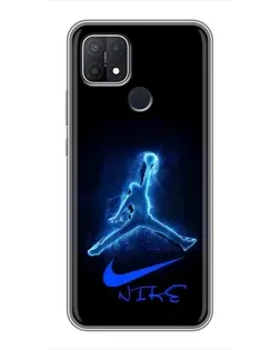 Чехол для OPPO A15 с картинкой «Jordan Neon Blue» Чехол для OPPO A15 с картинкой «Jordan Neon Blue»