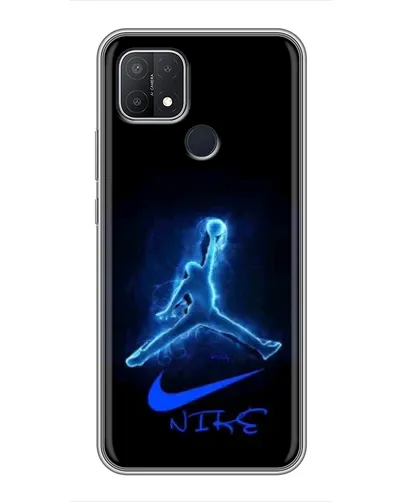 Чехол для OPPO A15 с картинкой «Jordan Neon Blue»