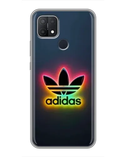Чехол для OPPO A15 с картинкой «Неоновый Adidas»